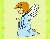 Dibujo Ángel orando pintado por Melisa
