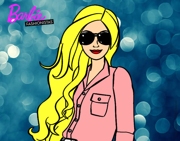 Dibujo Barbie con gafas de sol pintado por ardnas