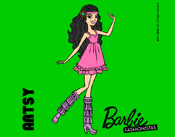 Dibujo Barbie Fashionista 1 pintado por mivaleria
