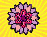 Dibujo Mándala con forma de flor weiss pintado por Saritita