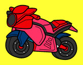Dibujo Moto deportiva pintado por juancami