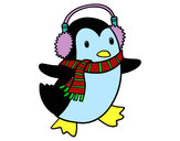 Dibujo Pingüino con bufanda pintado por Esti8