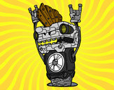 Dibujo Robot Rock and roll pintado por mateoadair