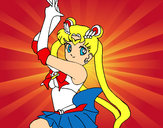 Dibujo Serena de Sailor Moon pintado por LEBLANCELY