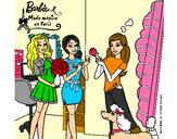 Dibujo Barbie de compras con sus amigas pintado por pikis