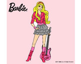 Dibujo Barbie rockera pintado por pikis