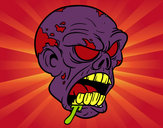 Dibujo Cabeza de zombi pintado por osvaldito