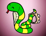 Dibujo Cobra con pandereta pintado por minny290
