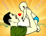 Dibujo Padre y bebé pintado por YOLENNIS 