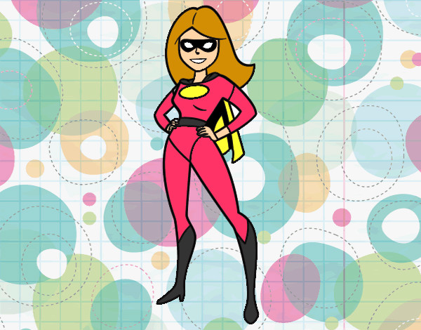 Dibujo Superheroina pintado por Melisa