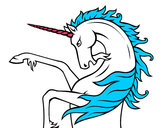 Dibujo Unicornio salvaje pintado por dedede