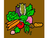 Dibujo verduras pintado por enya34