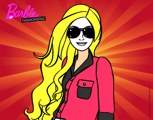 Dibujo Barbie con gafas de sol pintado por maryyy