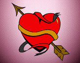 Dibujo Corazón con flecha III pintado por maryyy