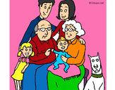 Dibujo Familia pintado por potis
