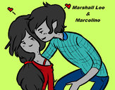 Dibujo Marshall Lee y Marceline pintado por Partygirl