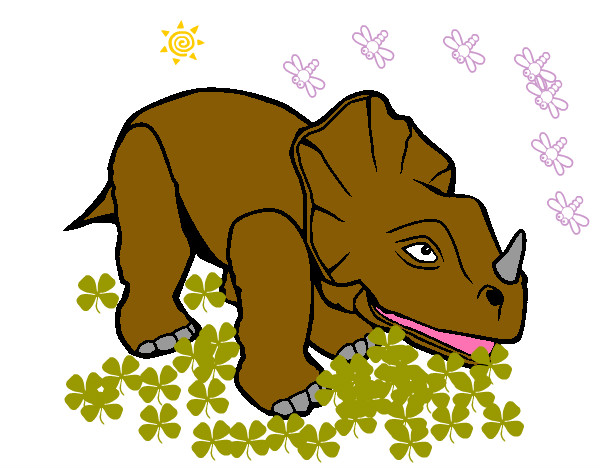 Dibujo Triceratops II pintado por danire