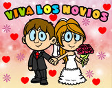 Dibujo Viva los novios pintado por borjamary