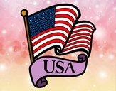 Dibujo Bandera de los Estados Unidos pintado por SinaiV