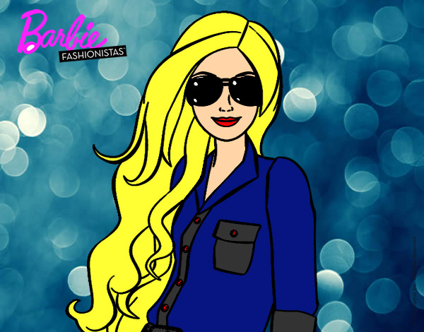 Dibujo Barbie con gafas de sol pintado por dbjcris