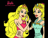 Dibujo Barbie se despiede de la reina sirena pintado por jacquiii