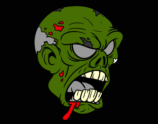 Dibujo Cabeza de zombi pintado por dbjcris