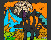 Dibujo Familia de Tuojiangosaurios pintado por danire