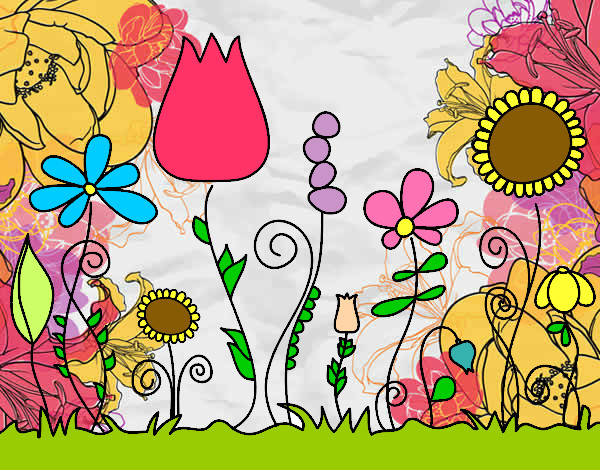 Dibujo Flores del bosque pintado por 55160899