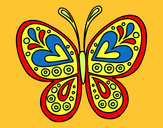 Dibujo Mandala mariposa pintado por ardnas