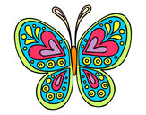 Dibujo Mandala mariposa pintado por ELIANA_02