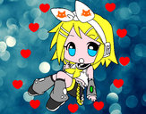 Dibujo Rin Kagamine pintado por nuryelena