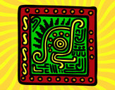 Dibujo Símbolo maya pintado por Richirt