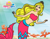 Dibujo Sirena nadando pintado por dbjcris