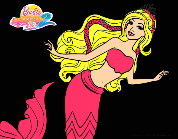 Dibujo Sirena nadando pintado por jacquiii