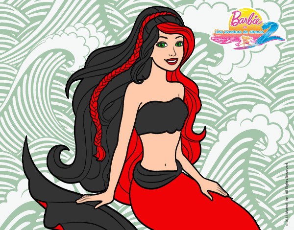 Dibujo Sirena sentada pintado por dbjcris