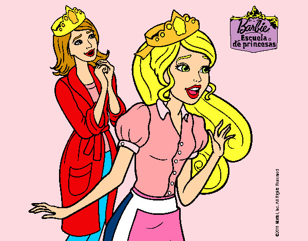 Dibujo Barbie con una corona de princesa pintado por elisan