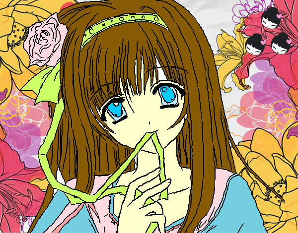 Dibujo Chica anime pintado por inazuma11