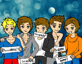 Dibujo Los chicos de One Direction pintado por floshy