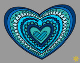 Dibujo Mandala corazón pintado por Richirt