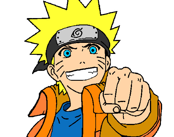 Dibujo Naruto alegre pintado por inazuma11