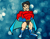 Dibujo Superhéroe musculado pintado por carmen1