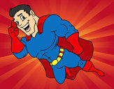 Dibujo Superhéroe volando pintado por carmen1
