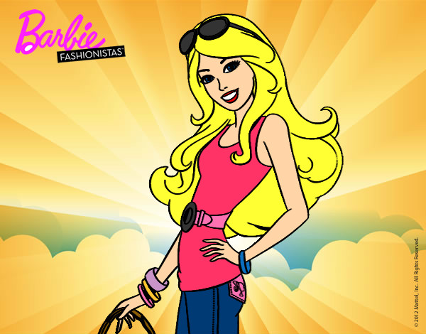Dibujo Barbie casual pintado por Helga