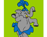 Dibujo Elefante bailando pintado por carmen1