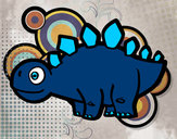 Dibujo Estegosaurio joven pintado por noeliacay