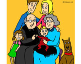 Dibujo Familia pintado por Helga