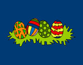 Dibujo Huevos de pascua III pintado por amalia