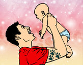 Dibujo Padre y bebé pintado por fanny91