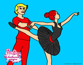 Dibujo Barbie bailando ballet pintado por amalia