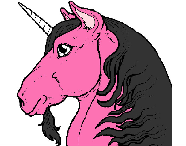 Dibujo Cabeza de unicornio pintado por Sheyla12